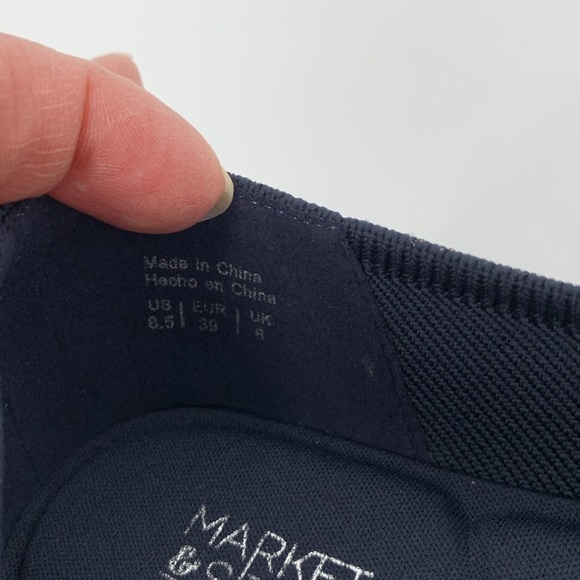 Market & Spruce Keeley stretch ballet flat shoe horse bit navy blue new 8.5 - Picture 6 of 7